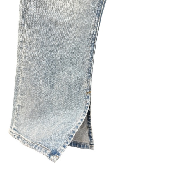 Lucky Brand Bridgette High Rise Bootcut Jeans Size 2 / 26 Light Wash Slit Hem - Picture 3 of 9